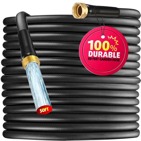 50 FT Garden Hose, Durable Heavy Duty Outdoor Water Hose - 5/8 INCH ...