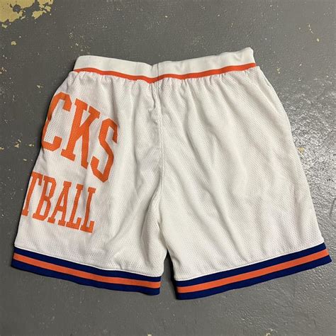 new york knicks shorts -size medium -good... - Depop