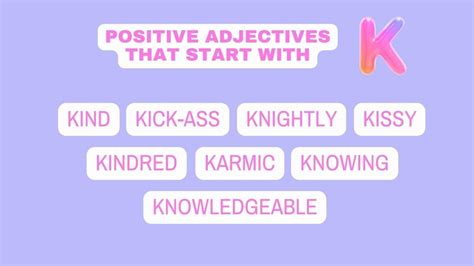 Adjectives That Start With K - Capitalize My Title