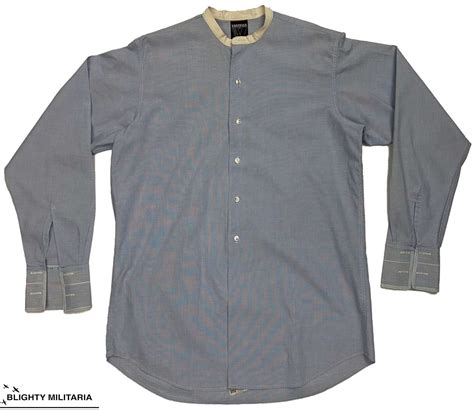 Original 1960s British Men's Collarless Shirt by 'Vantella'