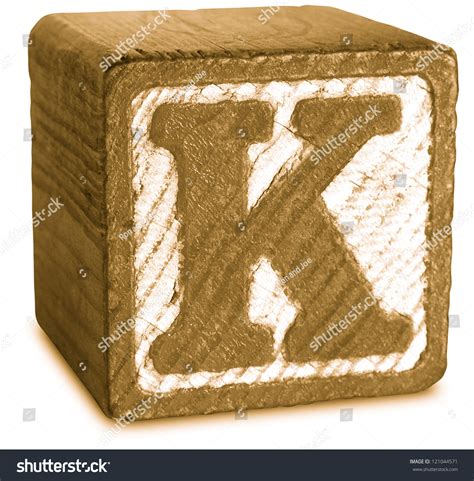 Photograph Sepia Wooden Block Letter K Stock Photo 121044571 | Shutterstock