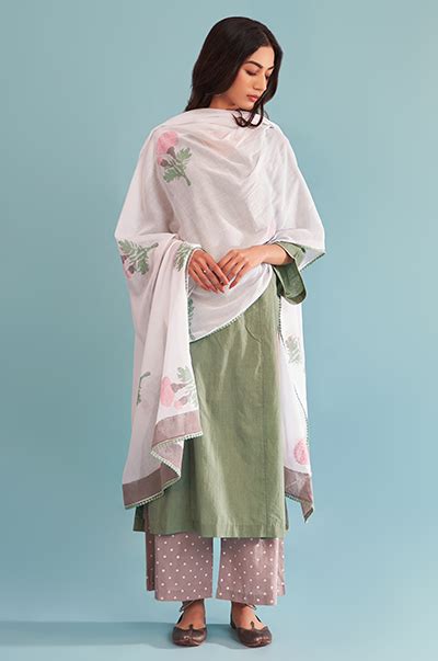 SAGE GREEN & GREY PALAZZO WITH MARIGOLD DUPATTA – Ridhiiee Suuri