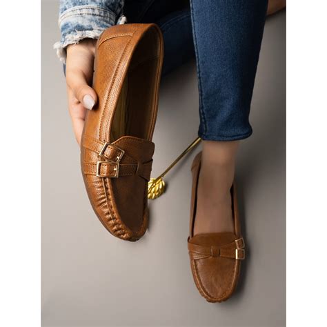 Buy Shoetopia Women Tan Loafers Online