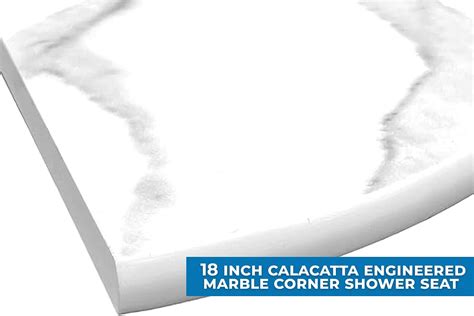 Threshold.Shop 18 Inch Calacatta Engineered Marble Corner Shower India ...