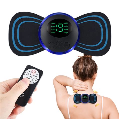 Mini Muscle Body Massager Host with 2 Replaceable Pads and 19 Speed 8 ...