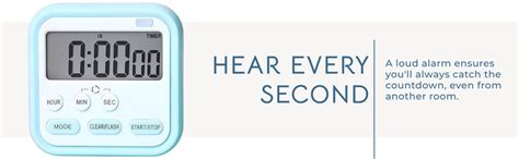 Buy Chillyfit Blue Stopwatch Timer for Study Kitchen Large LCD Screen ...