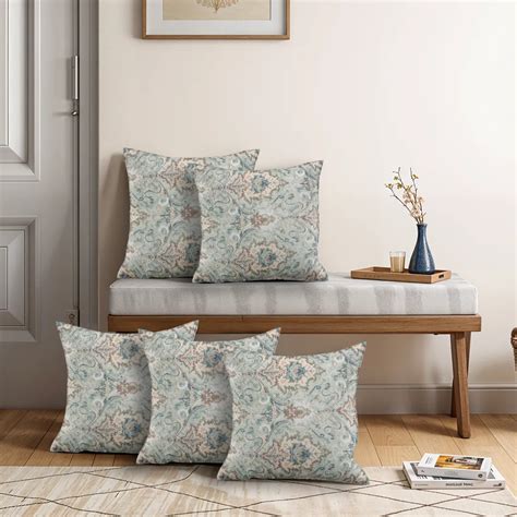 Ornate Floral Damask Pattern Cushion Covers