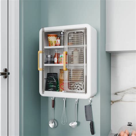 Multipurpose Plastic Wall Cabinet for Bathroom, Kitchen & Home Storage ...