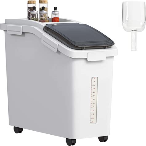 Amazon.com: Flour Storage Container Bin 50lb, Airtight Rice Storage ...