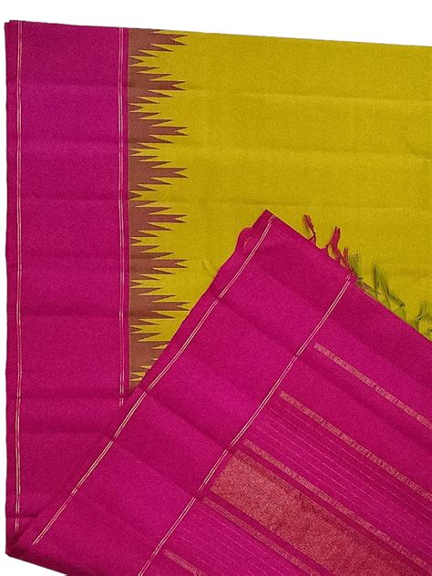 Stunning Green & Pink Kanjeevaram Silk Saree