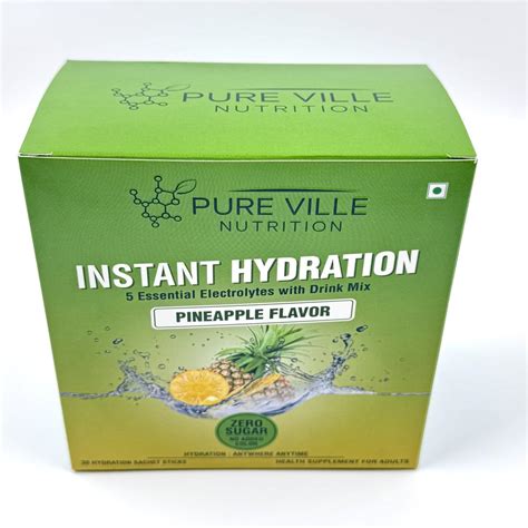 Zero Sugar Pineapple Electrolyte Hydration Drink Premix Sachets ...