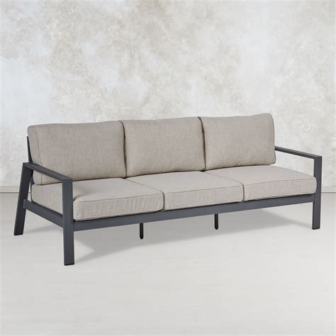 Black Aluminum Outdoor Sofa | Baci Living Room
