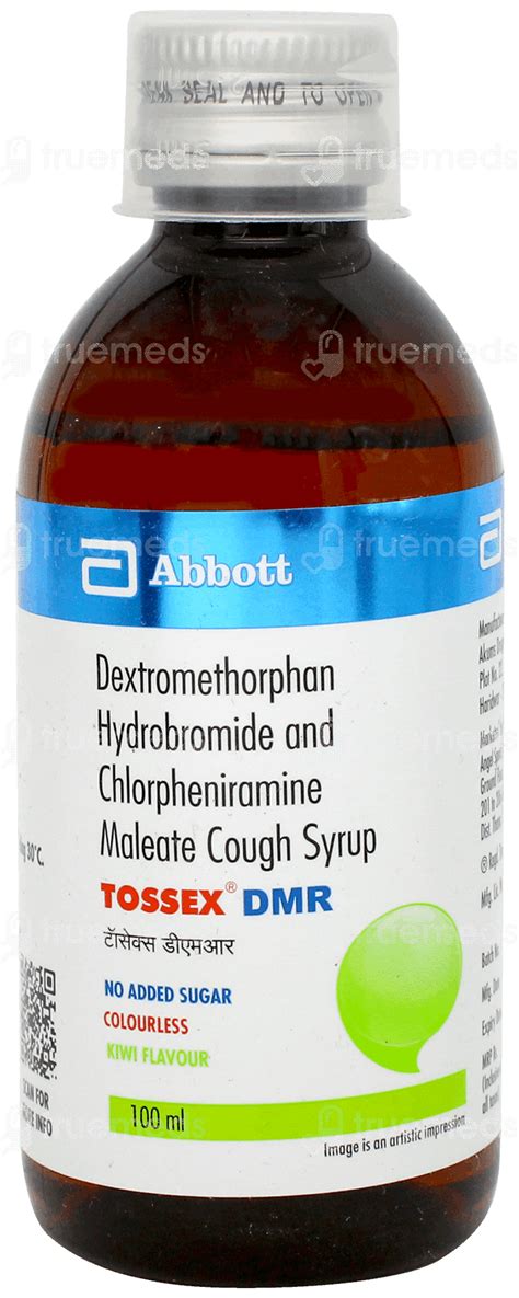 Tossex Dmr Kiwi Sugar Free 2/10 MG Syrup 100 ML | Order Tossex Dmr Kiwi ...