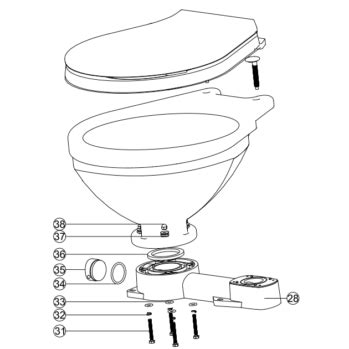 Kit bomba completa para Inodoro Manual LT-0 y LT-1 • Naval Chicolino