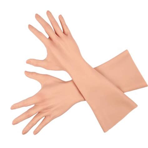 Buy Crossdressing Female Silicone Gloves Soft Realistic Fake Hands ...