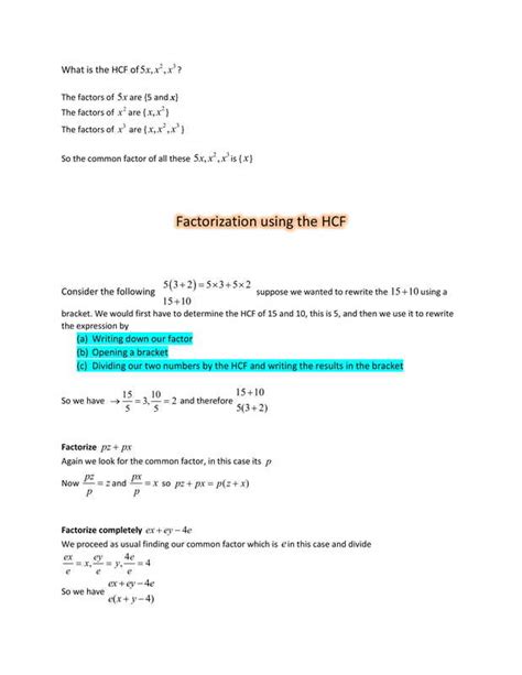 Image result for Factorization Math CSEC