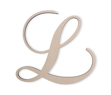 Amazon.com: Jess and Jessica Cursive Wooden Letter L, for Front Door ...