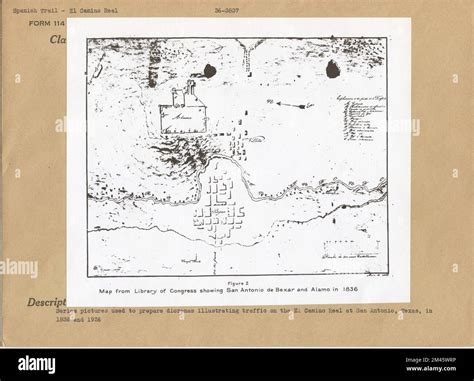 Map from Library of Congress Showing San Antonio De Bexar and Alamo in ...