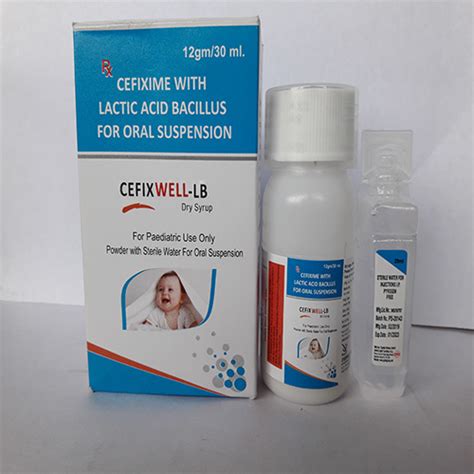 Cefixwell lb - CEFIXIME WITH LACTIC ACID BACILLUS FOR ORAL SUSPENSION ...