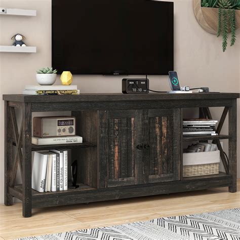 Dextrus Farmhouse TV Stand up to 65 Inches wPower India | Ubuy