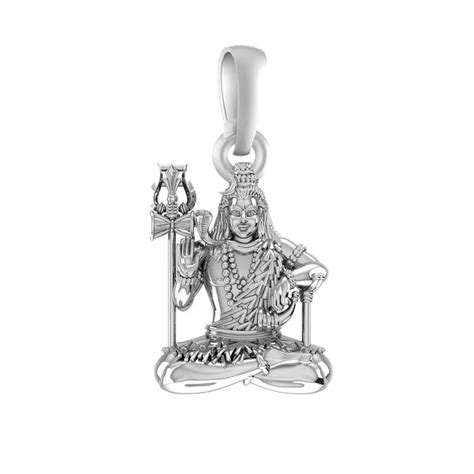 92.5% Pure Sterling Silver God Shiva Pendant (Big Size) for Men & Wome ...