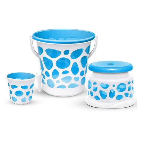 Milton Duplex Spa 3 pcs Bathroom Accessories Set, 20 litres Bucket, Mug ...