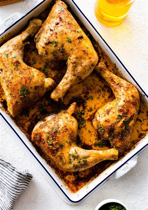 Juicy Baked Chicken Leg Quarters Recipe - Cucina by Elena