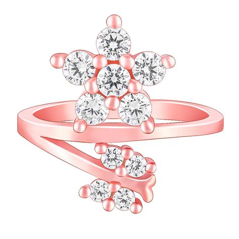 Buy GIVA 925 Silver Rose Gold Butterfly Flower Ring,Fixed size,Indian ...