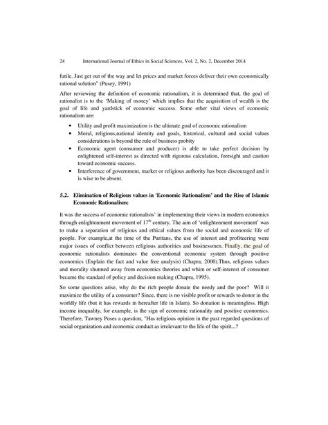 Economic Rationalism and Consumption: Islamic Perspective | PDF