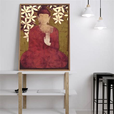 Calm buddha framed, Canvas Painting, Framed Canvas Art Print For livin ...