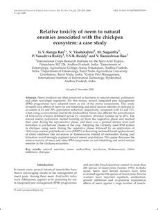 Relative toxicity of neem to natural enemies associated with the ...
