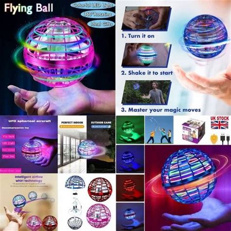 LED Flying Spinner Ball – Hand Controlled Hover Ball Toy with RGB Ligh ...