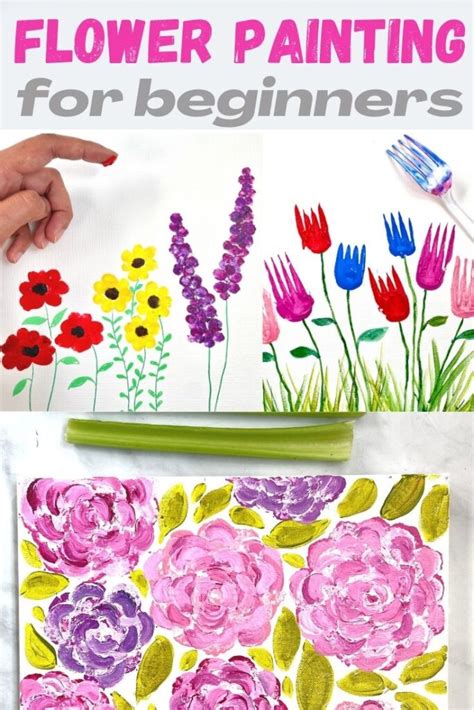 Image result for Spring Flowers Acrylic Paint Tutorial