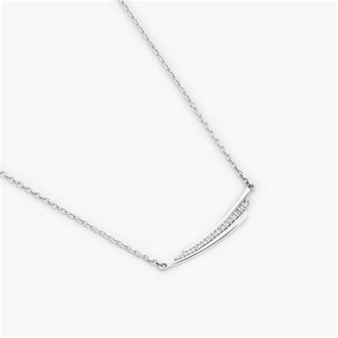 CZ Layered Swing Silver Necklace