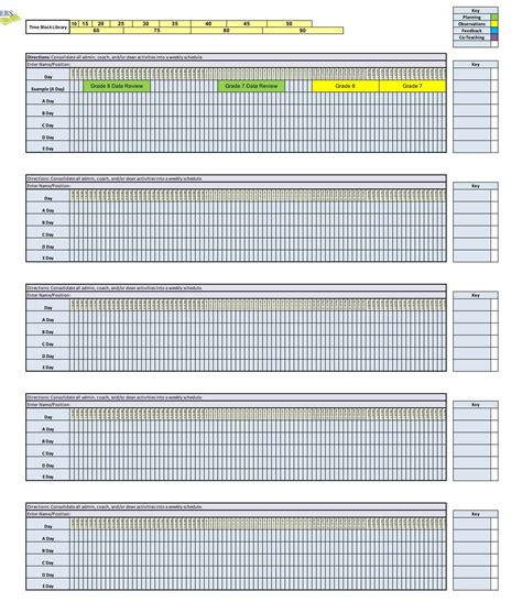 Image result for Time Blocking Calendar Example