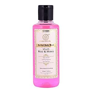 Buy Khadi Natural Herbal Rose and Honey Body Wash, 210ml Online at Low ...