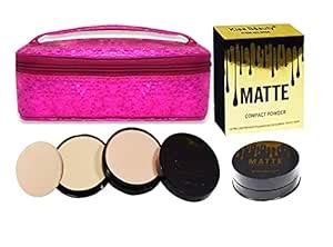 Buy Kiss Beauty Matte Compact Powder With Makeup Pouch Online at Low ...