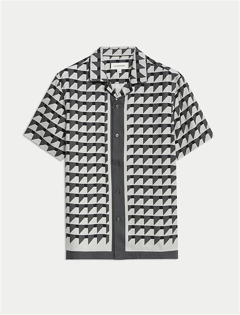 Buy Regular Fit Geometric Print Shirt at Marks & Spencer