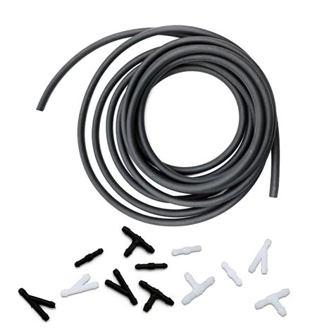 Windshield Washer Hose Kit, 4 Meter Washer Fluid Hose with 12 Pcs Hose Connectors, Suitable for ...