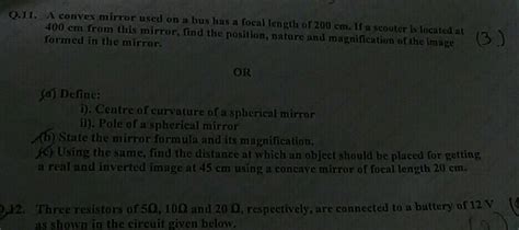 Magnification for real image.