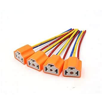 Generic 4Pcs H4 9003 Car Headlight Ceramic Wire Wiring Harness Sockets ...