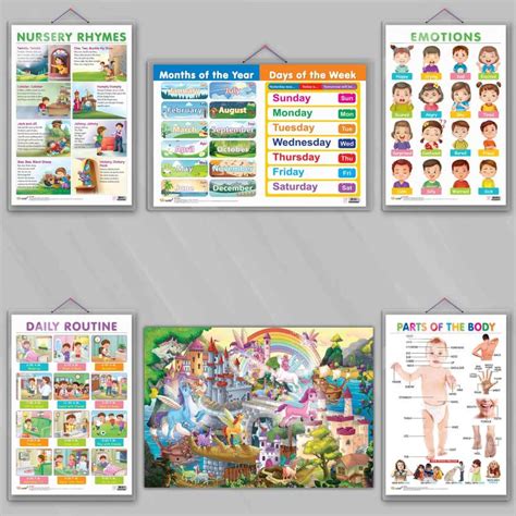 GIANT UNICORN COLOURING POSTER, Parts of the Body, MONTHS OF THE YEAR ...