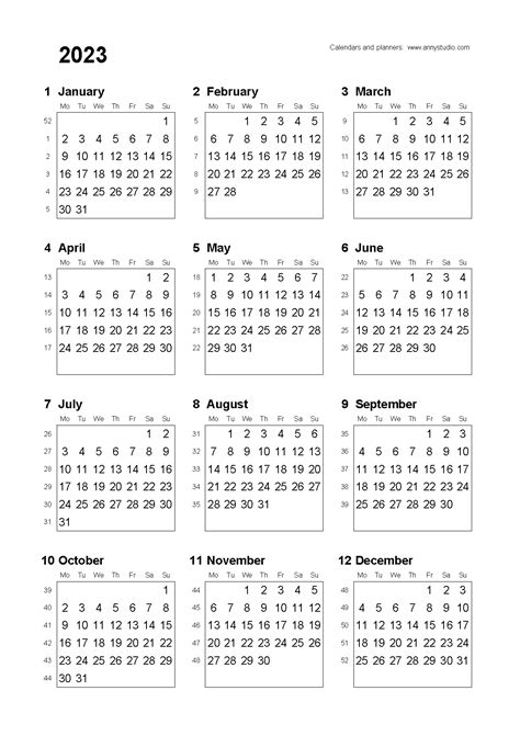 Bildergebnis für calendar with calendar weeks 2023