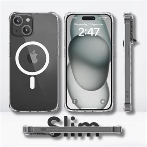 Transparent MagSafe Case for iPhone 15 (TPU + Poly Carbonate | Crystal ...
