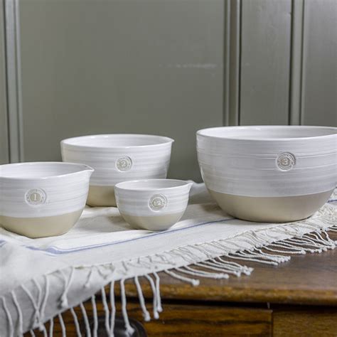 Ceramic Mixing Bowls With Flowers