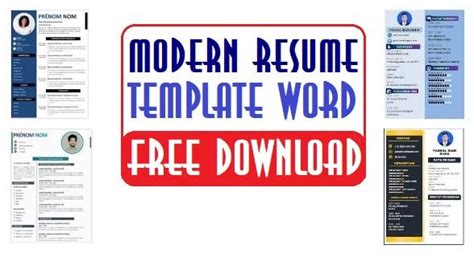 Modern Word Resume CV Word Template Design