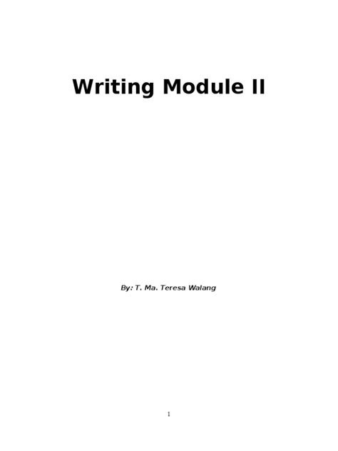 Image result for Module 2 in Cool Writing