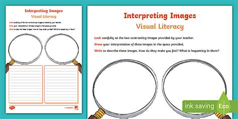 Interpreting Images Visual Literacy Response Graphic Organiser