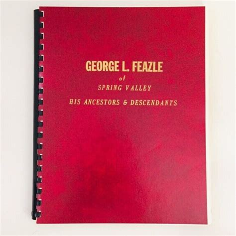 George L Feazle of Spring Valley His Ancestors and | Ubuy India