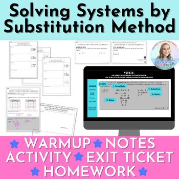 Image result for Solving Systems by Substitution Notes